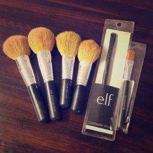 Assortment of makeup brushes. All brand new